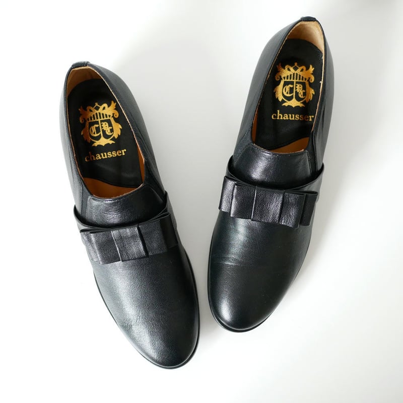 chausser｜ショセ｜サイドゴアリボンベルトスリッポン｜C-2252｜BLACK