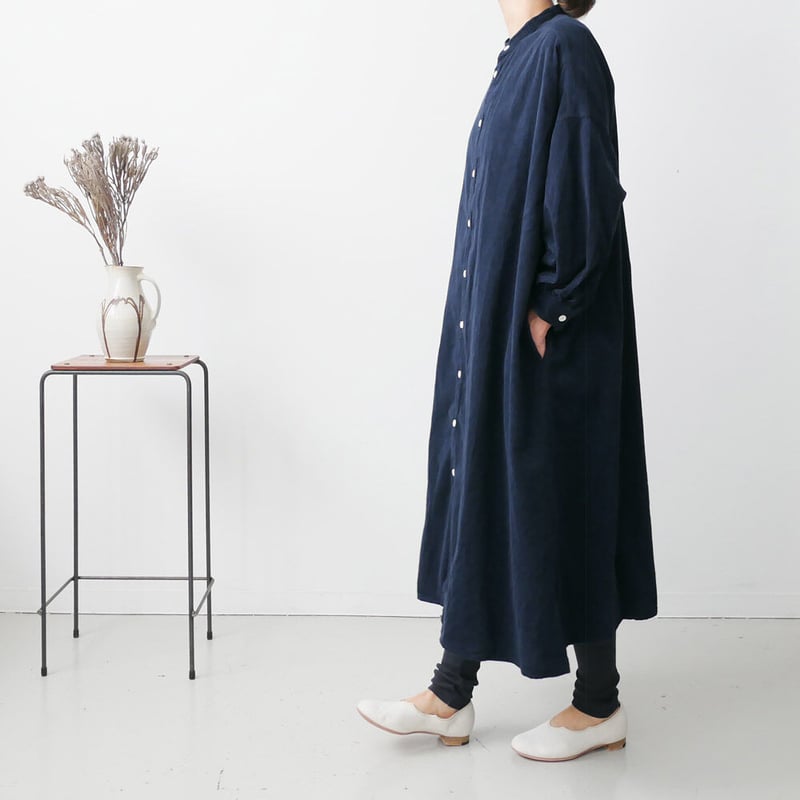 UNIVERSAL TISSU｜ ユニヴァーサルティシュ｜コーデュロイシャツドレス