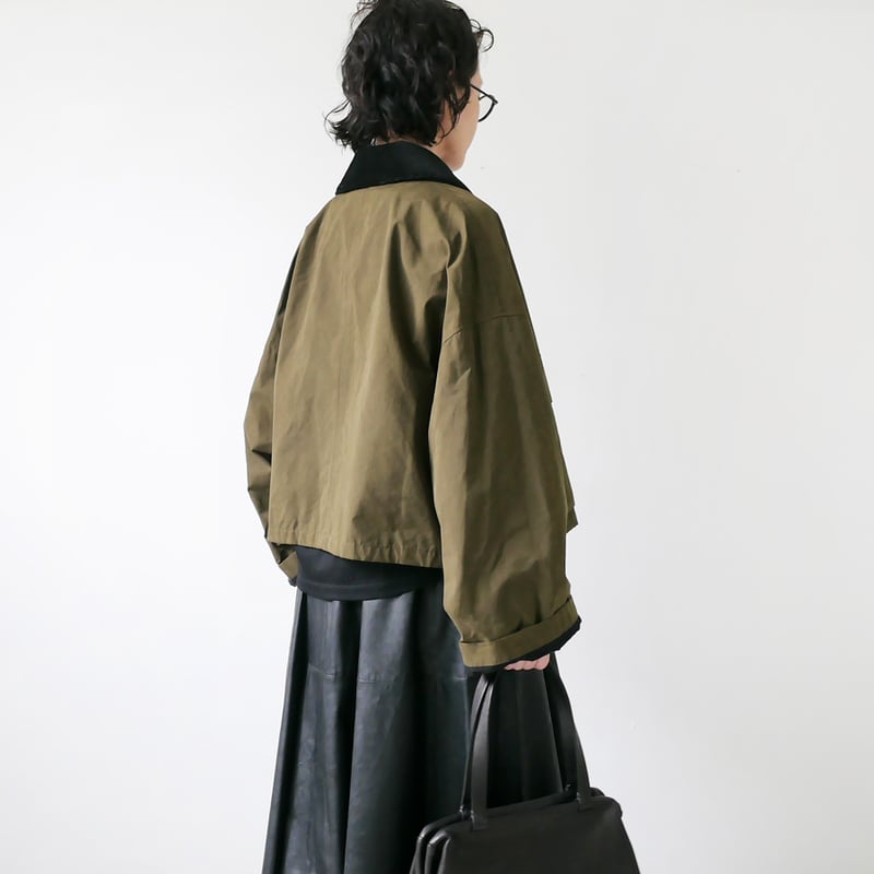 SACRA｜サクラ ｜WAXED HIGH DENSITY CLOTH SHORT JACKE