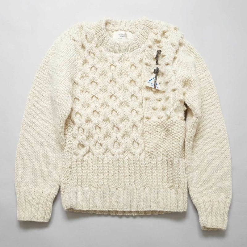 HARVESTY｜ハーベスティ｜ケーブルニットプルオーバー ｜WHITE｜A51803