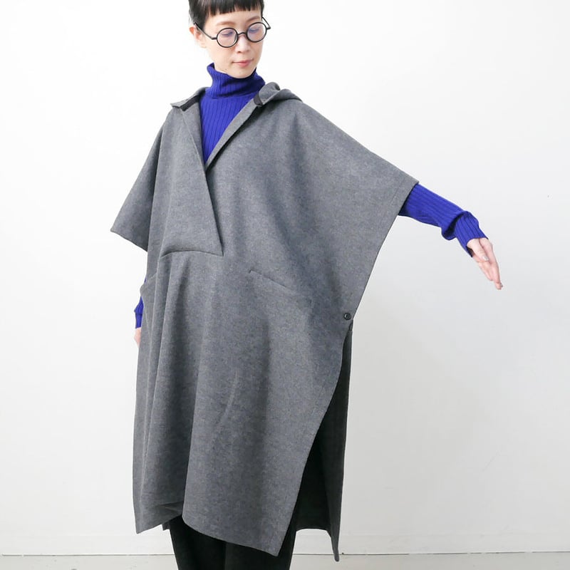 SI-HIRAI｜スーヒライ｜WARM PONCHO｜ウールスムース ジャージー