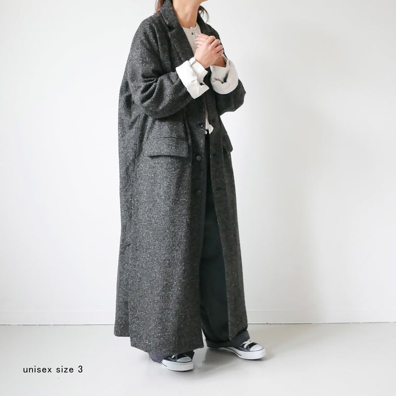 美品✨️UNIVERSAL TISSU ウール チェスターコート 日本製 フリー UNIVERSAL TISSU｜TISSU｜ユニヴァーサルティシュ｜ウール