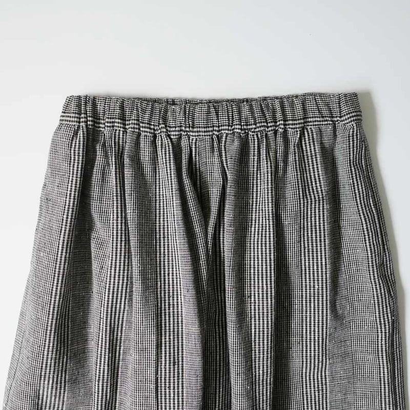 久留米かすり｜kasuri wide pants｜絣ワイドパンツ ｜グレンチェック