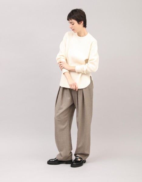 SACRA｜サクラ ｜WOOLEN COTTON TOP｜125551091｜OFF WHIT