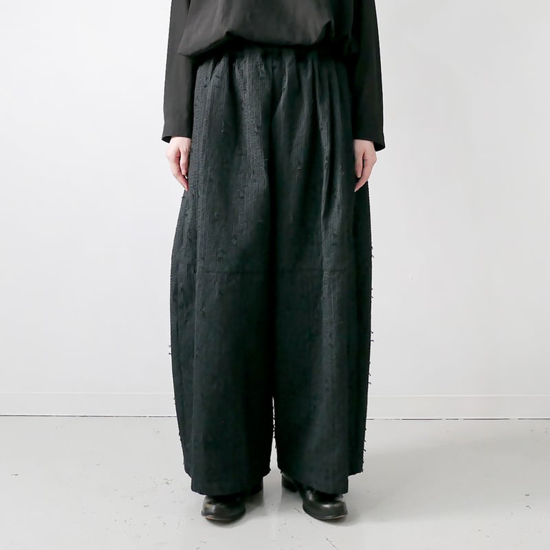 qiri ｜キリ｜sashiko jacquard volume pants｜63-01-PT