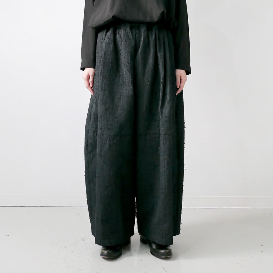 qiri ｜キリ｜sashiko jacquard volume pants｜63-01-PT