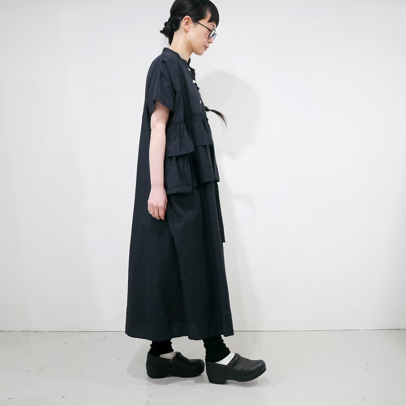 ミューラル　ダリア刺繡ティアードワンピース classicalelf ワンピース 毎日着たい、大人カジュアルの正解。綿