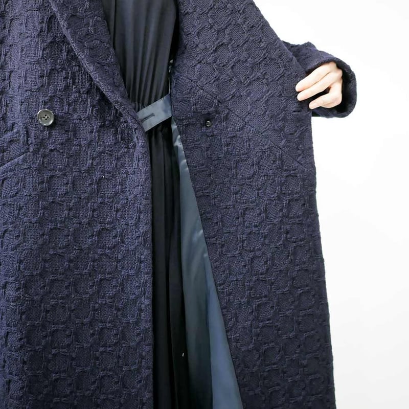 BLUE BLUE JAPAN ロングコート サイズ1 BLUE BLUE JAPAN｜ブルーブルージャパン｜ロービングウール