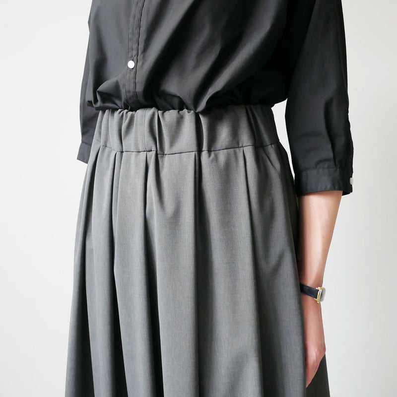 NO CONTROL AIR / ロングスカート/36/ポリエステル/GRY/NC116SK NO CONTROL AIR｜ノーコントロールエアー｜強撚ポリエステルボイル