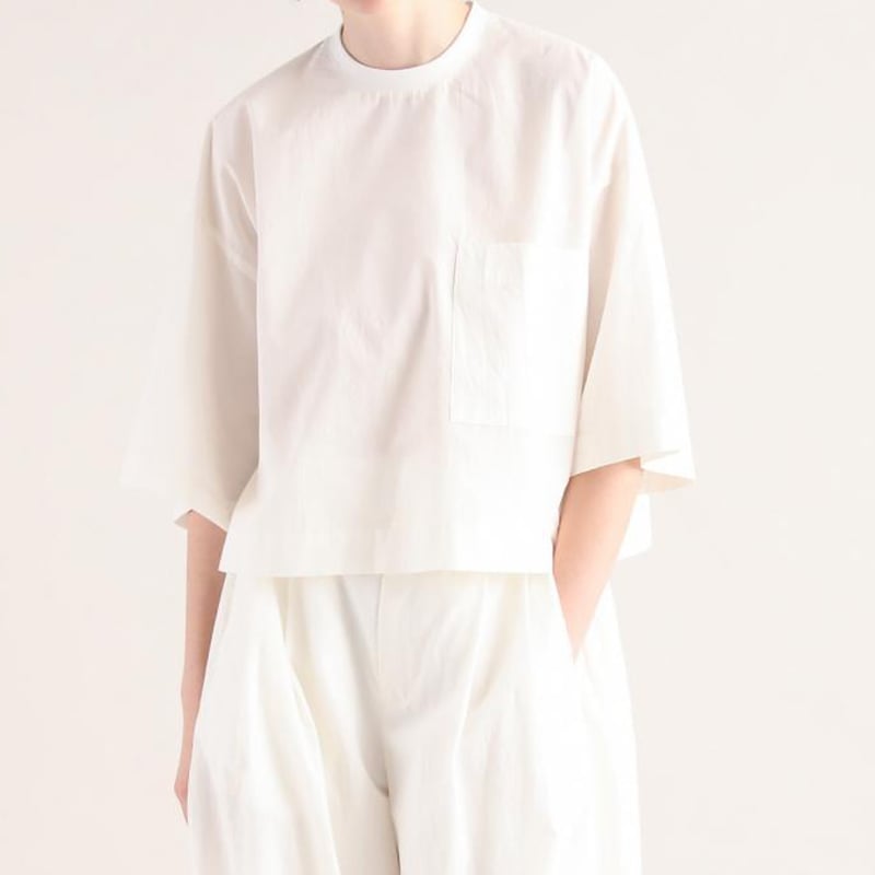 SACRA｜サクラ ｜H.COUNT COTTON TUMBLE CROPPED TOP｜OF
