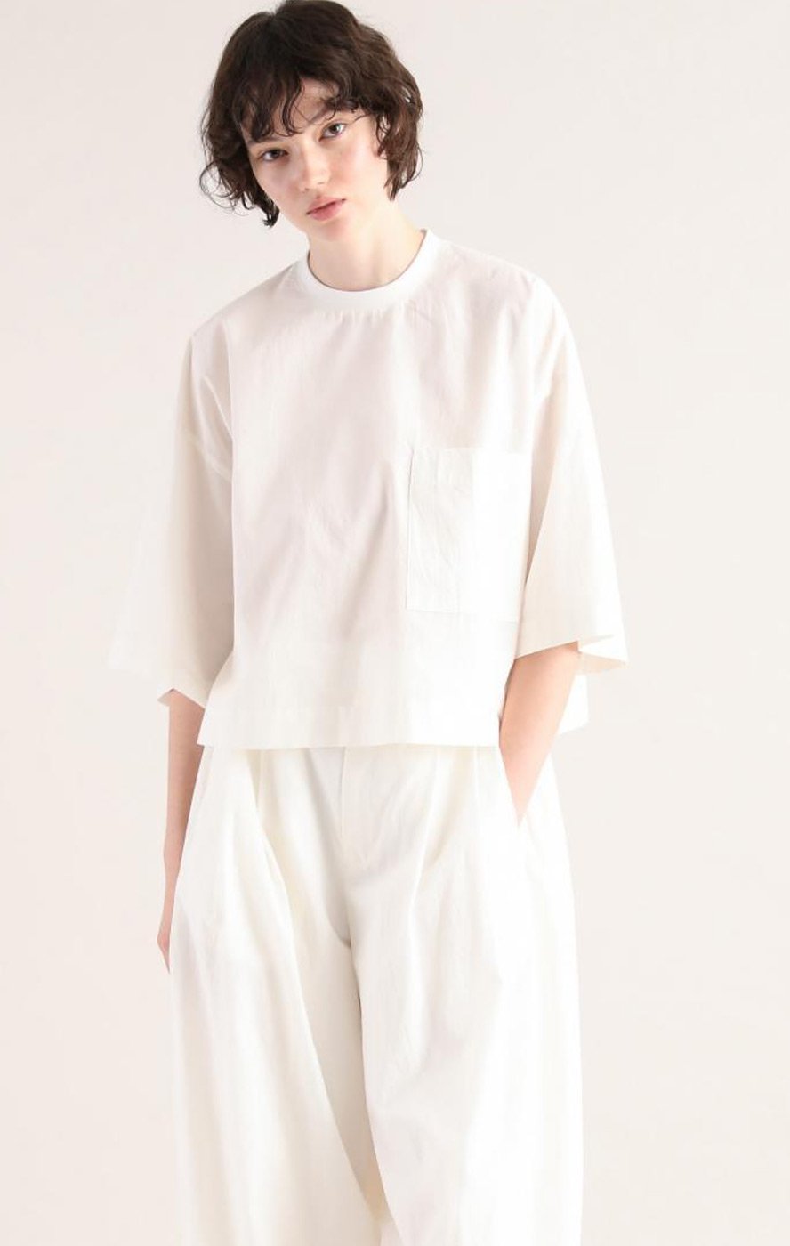SACRA サクラ HIGH COUNT COTTON TUMBLE OP SACRA｜サクラ ｜H.COUNT COTTON TUMBLE CROPPED TOP｜OF