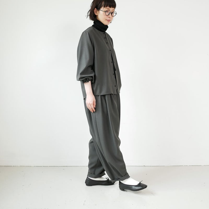 NO CONTROL AIR 強撚ポリエステル 経2重織 ギャザーイージーパンツ NO