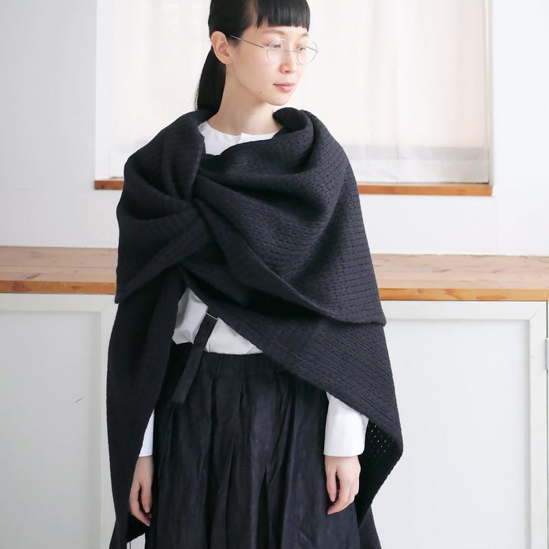 新品未使用品】SH-HIRAI スーヒライ ウールジャージーポンチョ 38 М