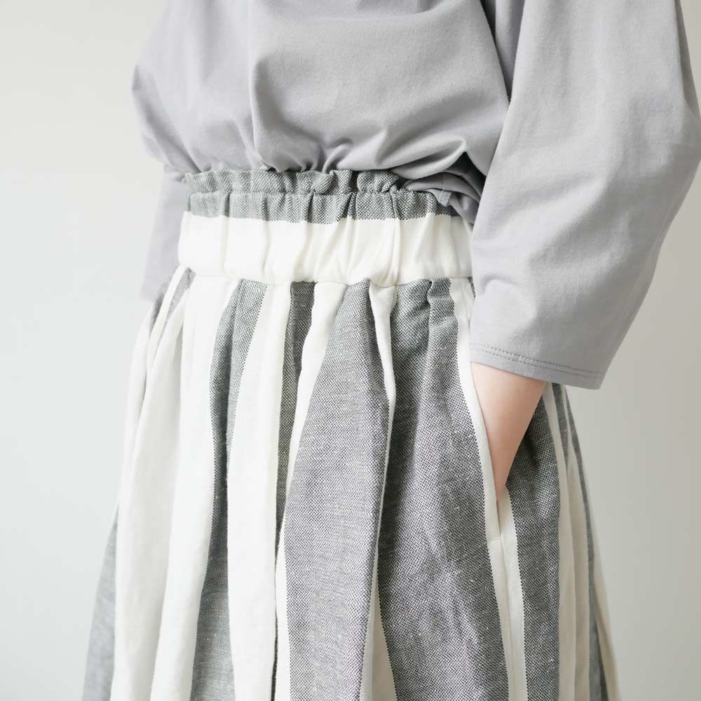 SI-HIRAI｜スーヒライ｜ ワイドストライプ ロングスカート｜LONG SK  