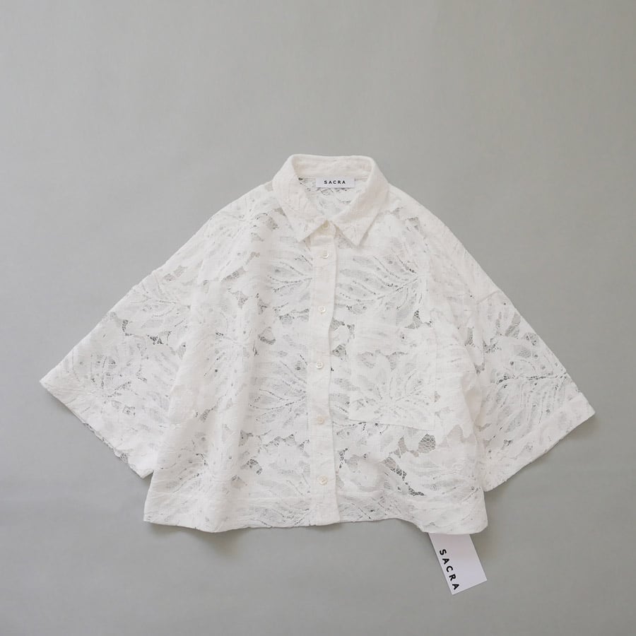 今季 SACRA リーフラッセルレースシャツ 2025ss 今季 SACRA リーフラッセルレースシャツ 2025ss - メルカリ