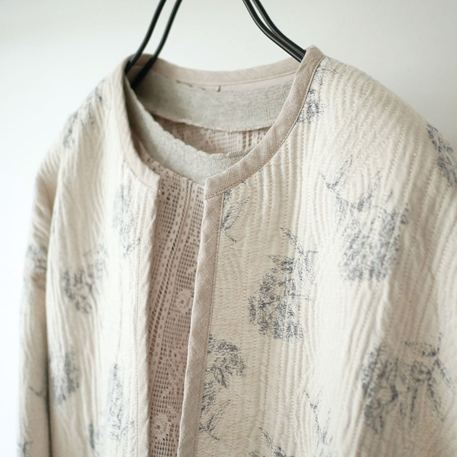 qiri ｜キリ｜flower quilt ジャカード ジャケット｜63-01-JK