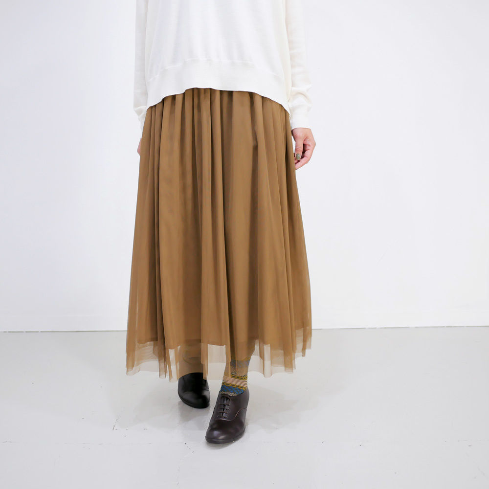 SACRA ｜サクラ ｜オーバーラップチュールスカート｜BEIGE｜ 118614121