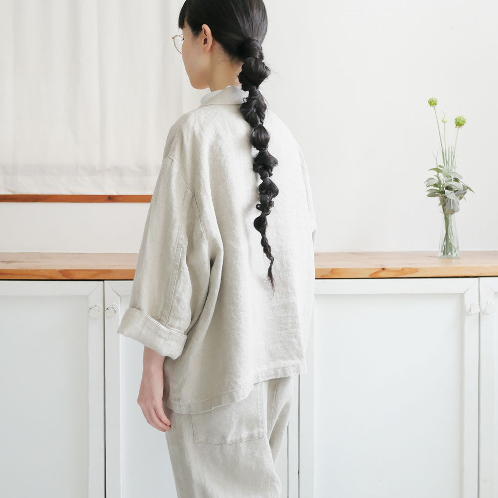 スースースーコンフォートヘヴィリネンツイルブラック ジャケット サイズ38 スースースーコンフォートヘヴィリネンツイルブラック ジャケット