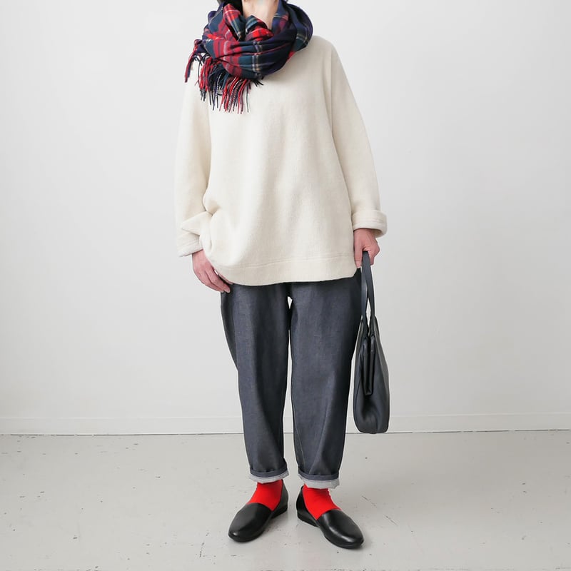 FIRMUMフィルマム/コットン&ナイロンダブルニットビックスリーブプルオーバー FIRMUMフィルマム/コットン&ナイロンダブルニットビックスリーブ