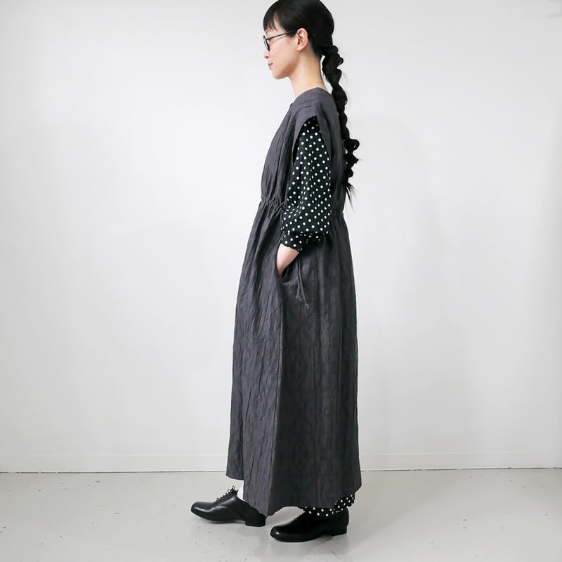 qiri tulip lace jacquard ワンピース AMBIDEX Store △〇tulip lace jacquard ワンピース(F クロ