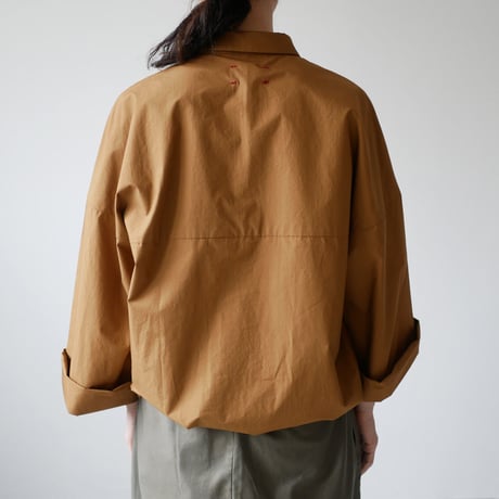 THE FACTORY 　ザ・ファクトリー 　タイプライター　ビッグスリーブシャツ　BROWN　TF18SS-0103
