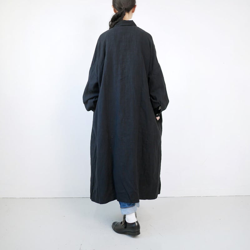 UNIVERSAL TISSU｜ ユニヴァーサルティシュ｜起毛リネン コートドレス