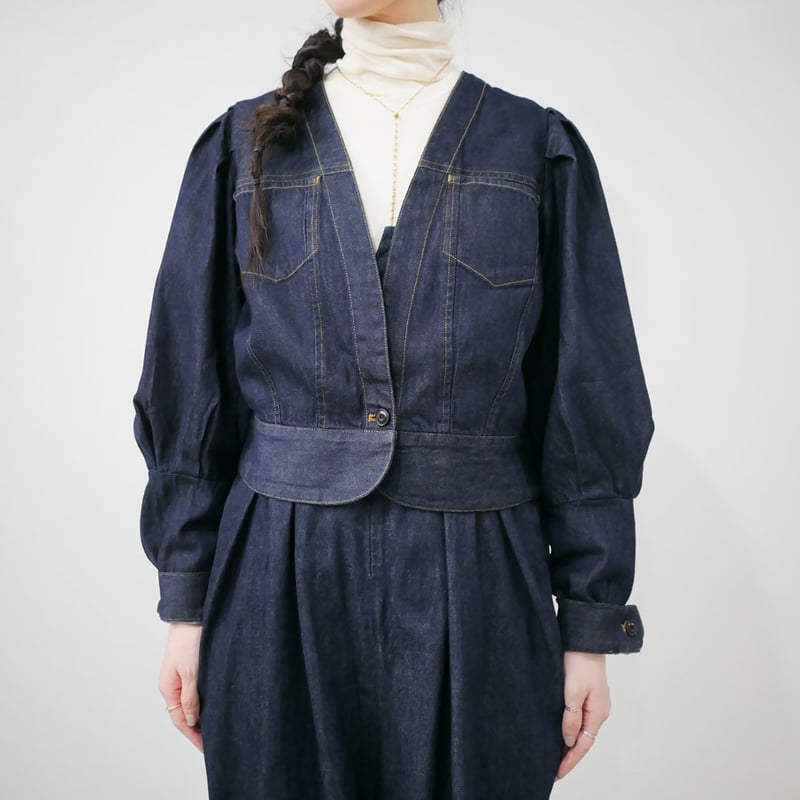 si-si-si ヴィクトリアンジャケット　size38 Si-Si-Si｜コットン デニム ヴィクトリアン ジャケット