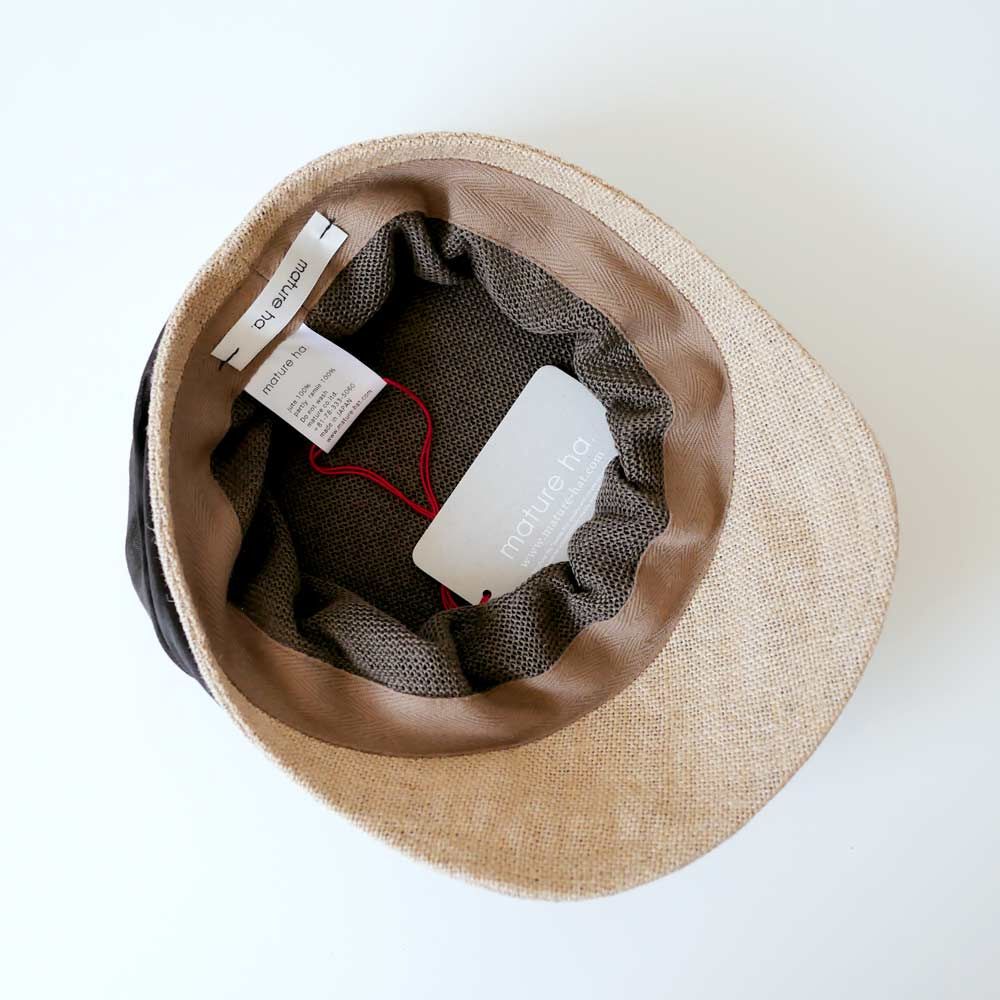 mature ha.|マチュアーハ|jute drape cap|ジュートドレープ mature ha.|マチュアーハ|jute drape cap|ジュートドレープ