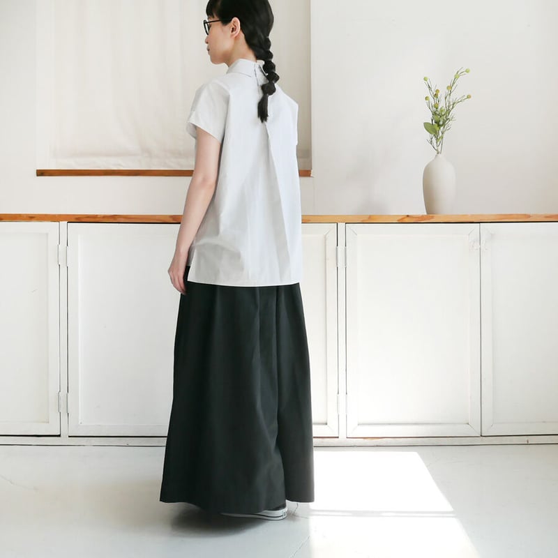 GOUACHE｜ ガッシュ｜サスペンダーキュロットパンツ｜BLACK | GOUACHE