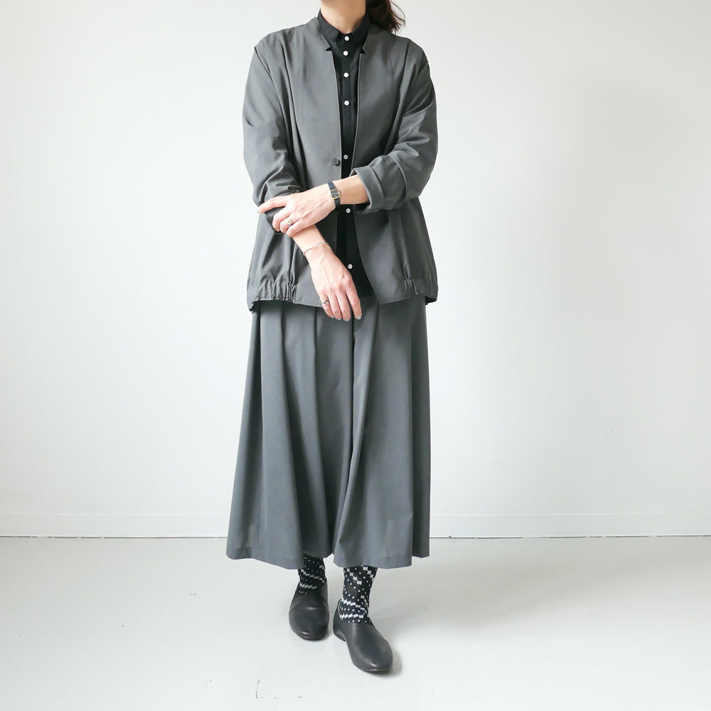 希少　ノーコントロールエアー　強撚割繊ポリエステル　フレンチスリーブプルオーバー NO CONTROL AIR 強撚割繊ポリエステルワッシャー フレンチ