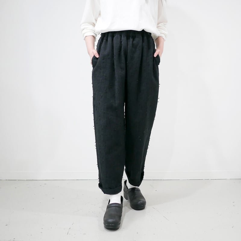 qiri｜キリ｜sashiko Jacquard ギャザーパンツ ｜6301PT001251｜