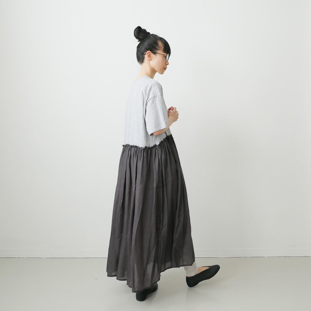 dahl'ia ミニワンピース ダークグレー