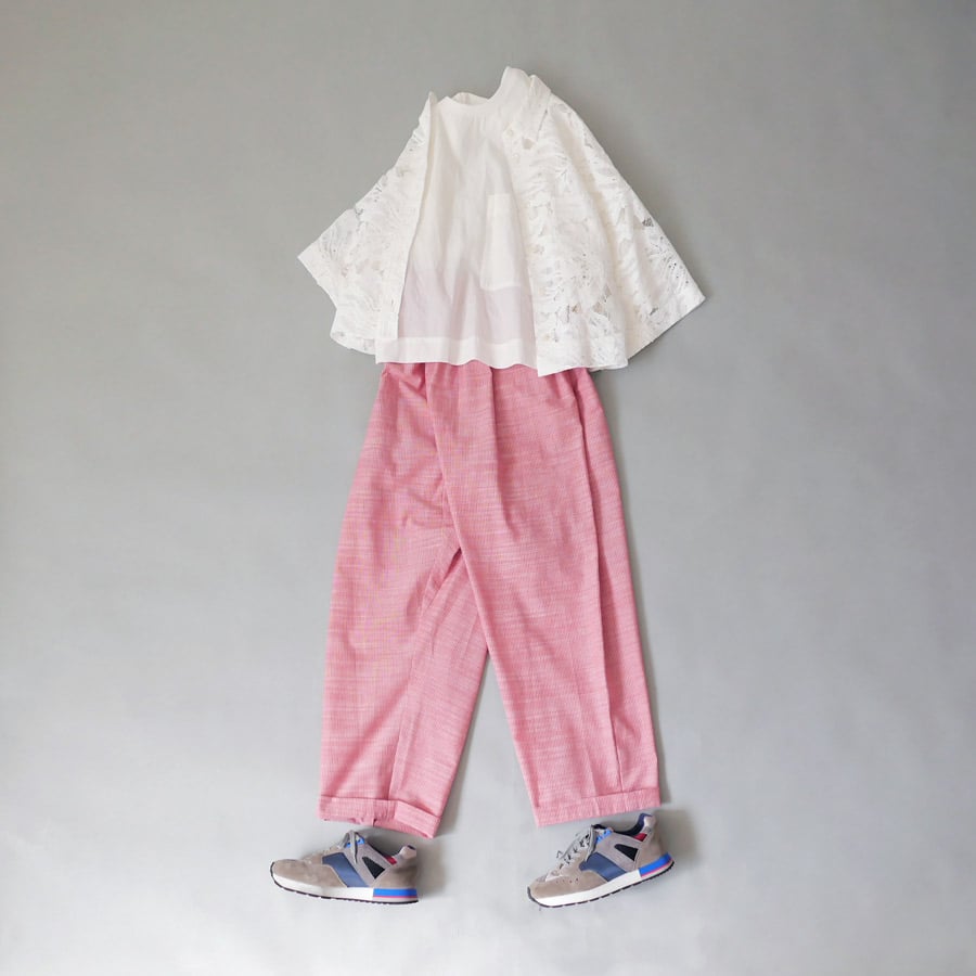 SACRA サクラ HIGH COUNT COTTON TUMBLE OP SACRA｜サクラ ｜H.COUNT COTTON TUMBLE CROPPED TOP｜OF