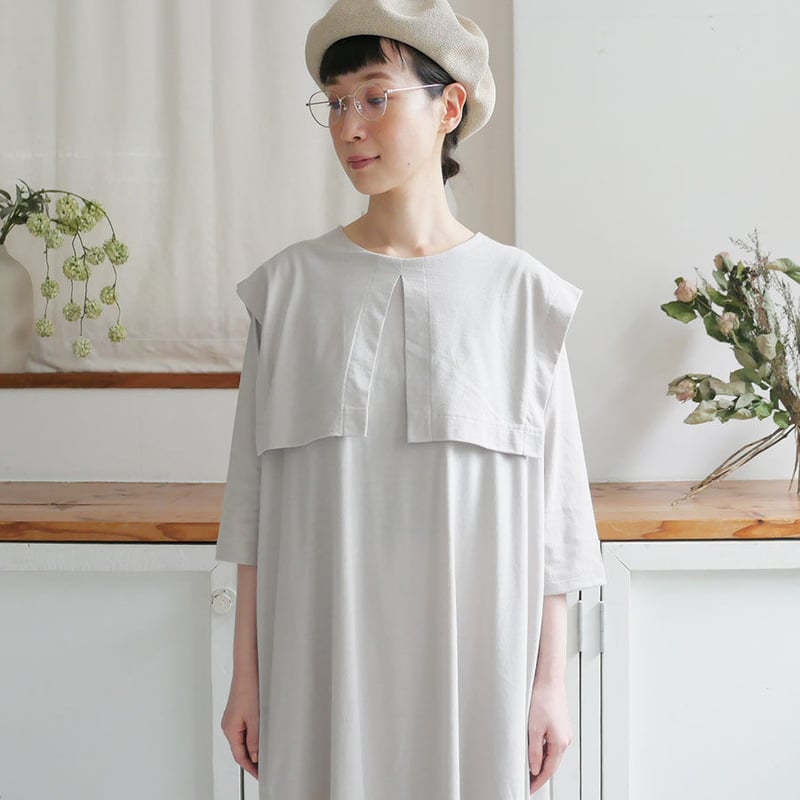 ワンピース siro siro de labonte ｜シロラボンテ｜ワイドカラー マキシ