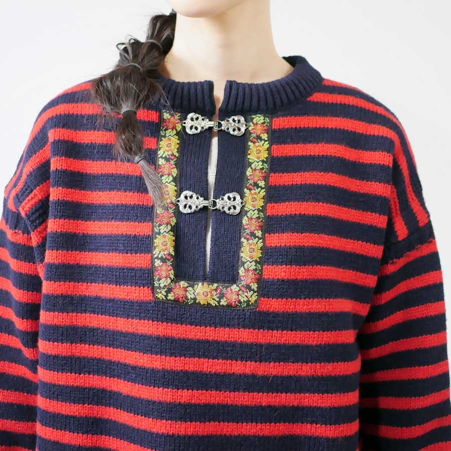 極美品 dahl'ia ダリア ノルディックボーダー ニット トップス