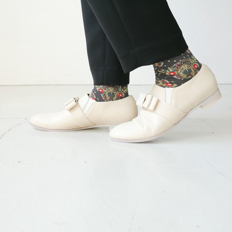 chausser｜ショセ｜サイドゴアリボンベルトスリッポン｜C-2252｜IVORY
