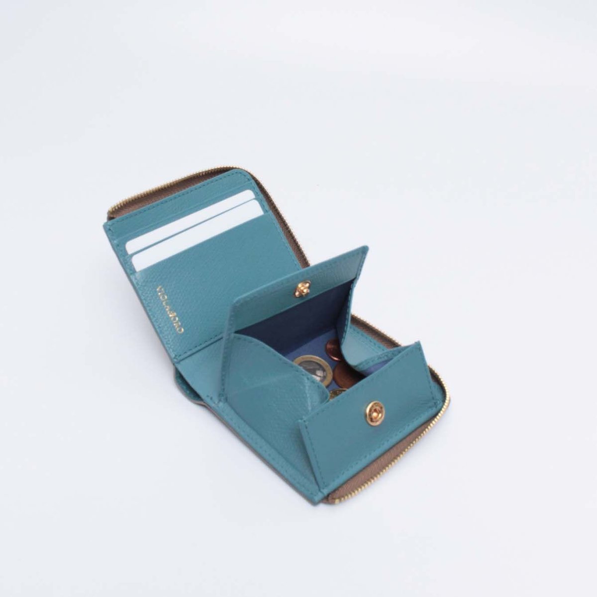 VIOLAd'ORO｜ヴィオラドーロ｜リザード型押しレザー 二つ折りL字型