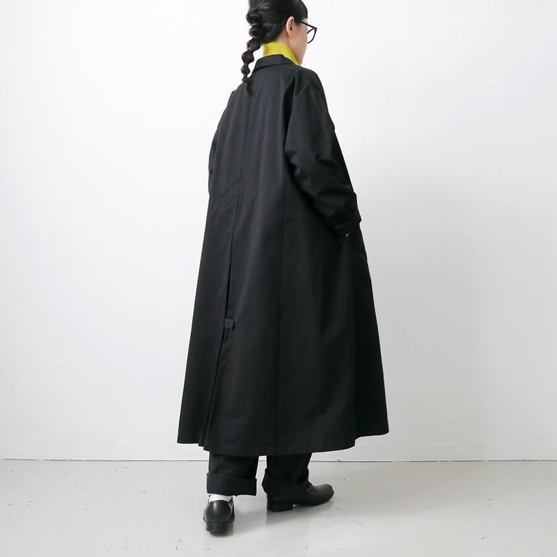 HARVESTY｜ ハーベスティ ｜チノクロス オーバーコート｜size 1｜BLACK