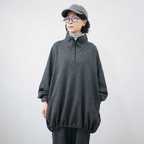 FIRMUMフィルマム/コットン&ナイロンダブルニットビックスリーブプルオーバー FIRMUMフィルマム/コットン&ナイロンダブルニットビックスリーブプル