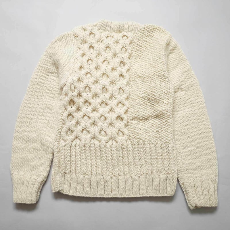 HARVESTY｜ハーベスティ｜ケーブルニットプルオーバー ｜WHITE｜A51803