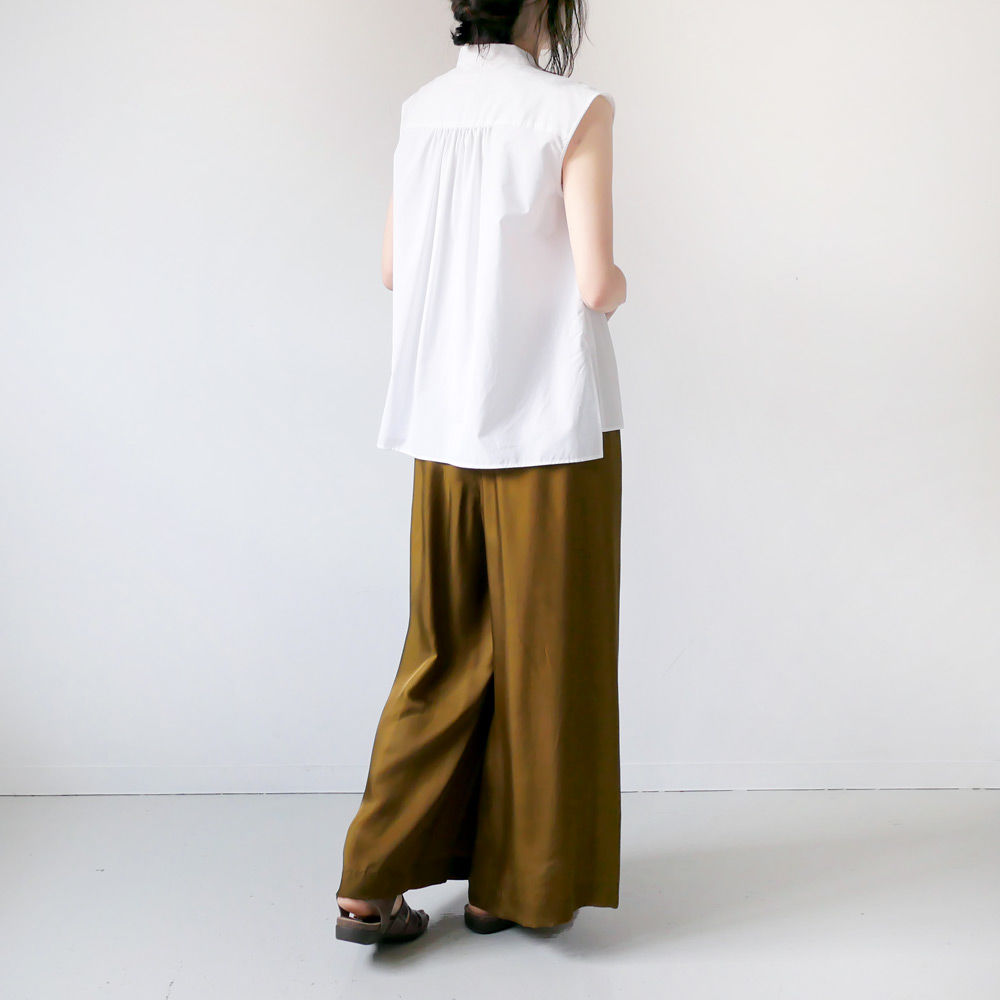 SACRA｜サクラ ｜ボウタイ ノースリーブ ブラウス｜120215031｜WHITE