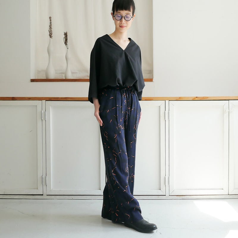 SACRA｜サクラ ｜SHADOW FLOWER PANTS｜シャドウフラワーパンツ