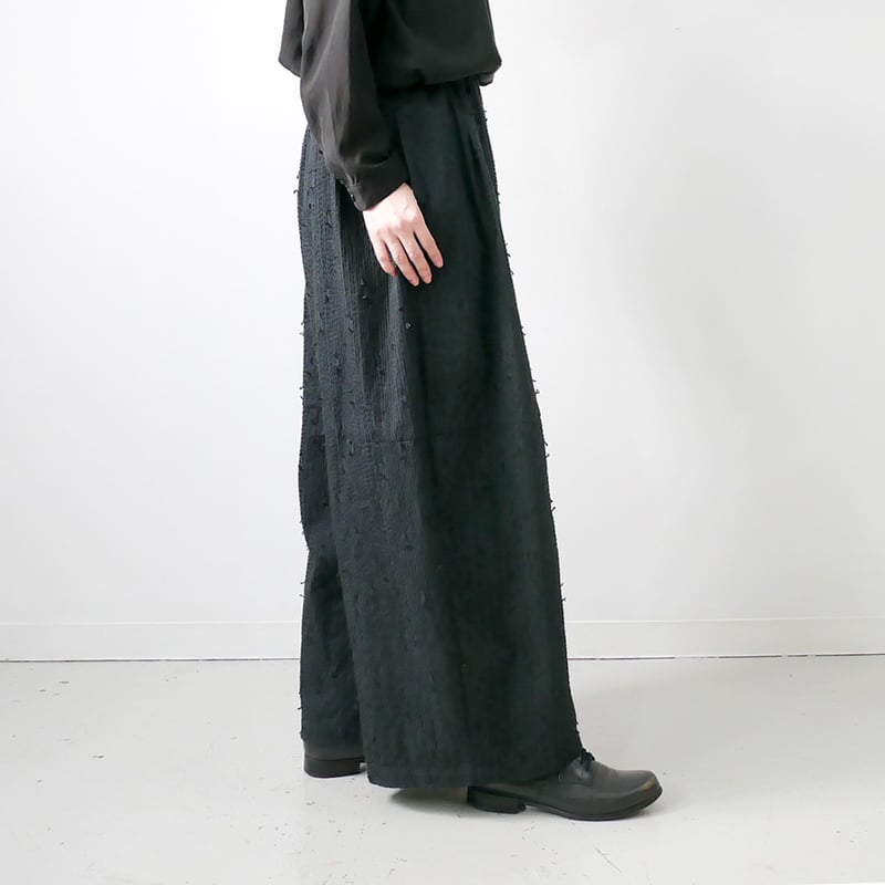 qiri ｜キリ｜sashiko jacquard volume pants｜63-01-PT