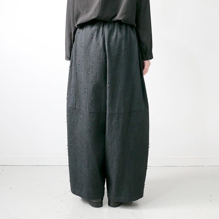 きりこ qiri ｜キリ｜sashiko jacquard volume pants｜63-01-PT