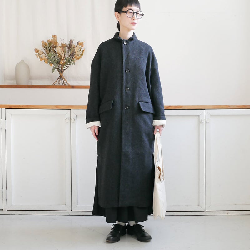 ラウンジリザード英国羊毛ブリティッシュツイードチェスターコート1