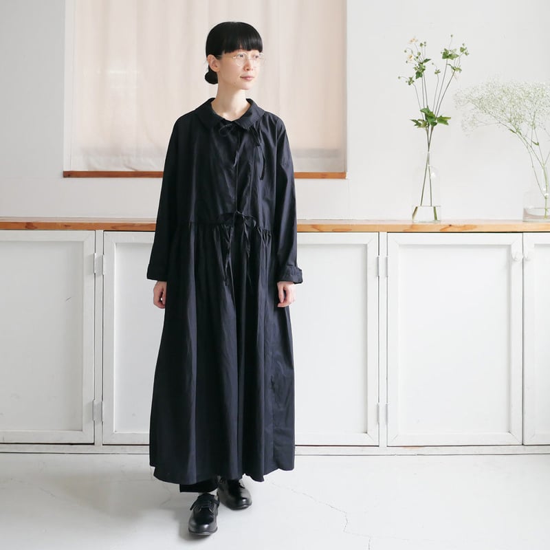 グラムgのワンピース g｜glam｜グラム｜ コットンダンプクロスリボン前開きワンピース｜g