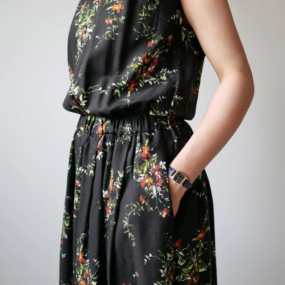 SACRA ｜ サクラ コットンリヨセル マルチフラワー ノースリーブ  