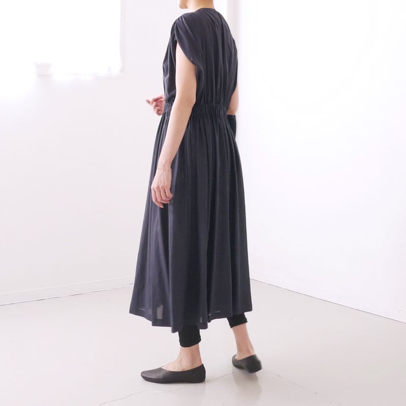 SACRA TRIACE VINTAGE TWILL OP ギャザーワンピース SACRA ｜ サクラ｜TRIACE VINTAGE TWILL OP ギャザーワンピース