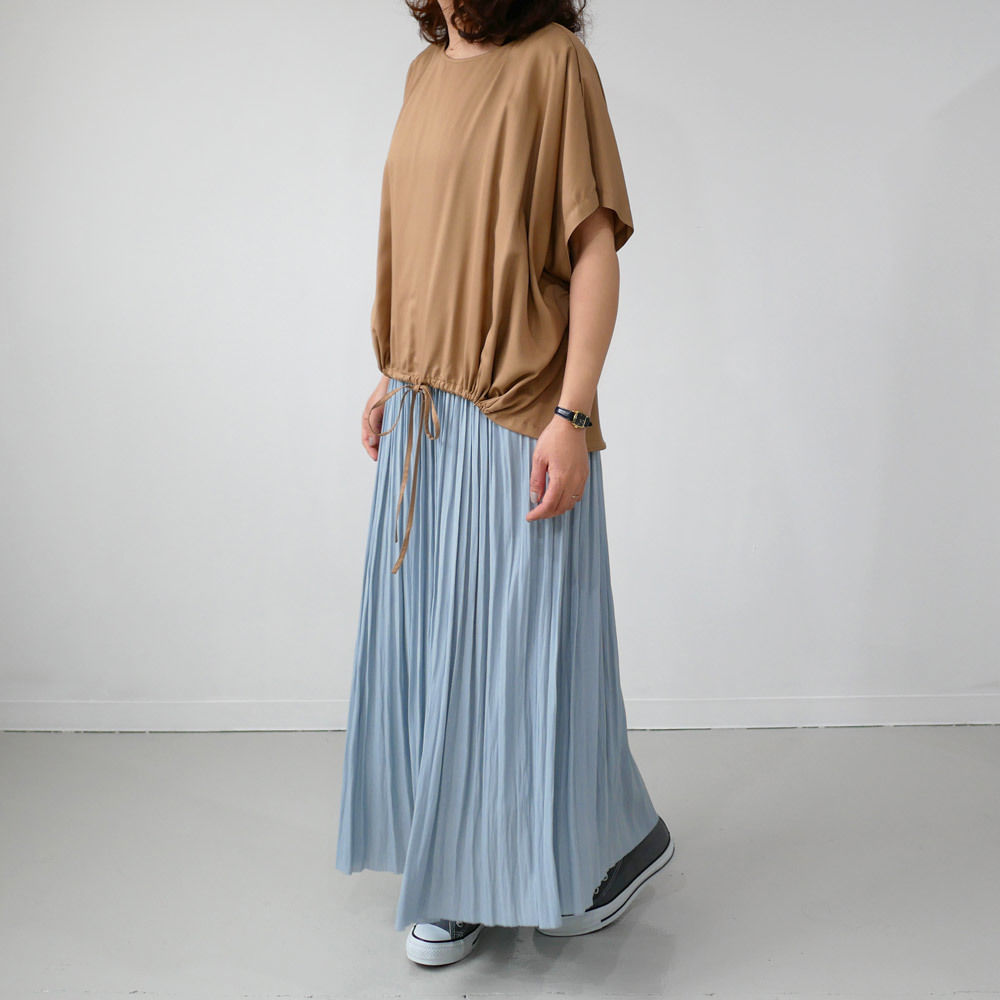 SACRA ｜サクラ｜ エアリークリスタルプリーツスカート｜118109121  