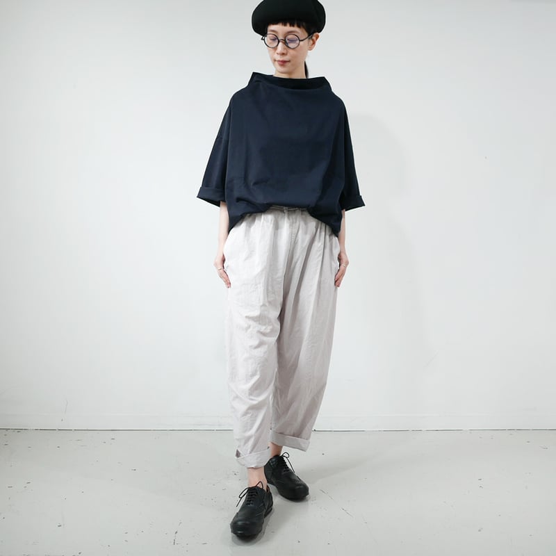 FIRMUM｜フィルマム｜微強撚綿天竺ボトルネック 6分袖